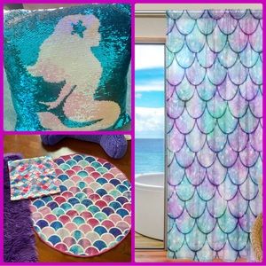 Girls Mermaid Bedroom Decor Set